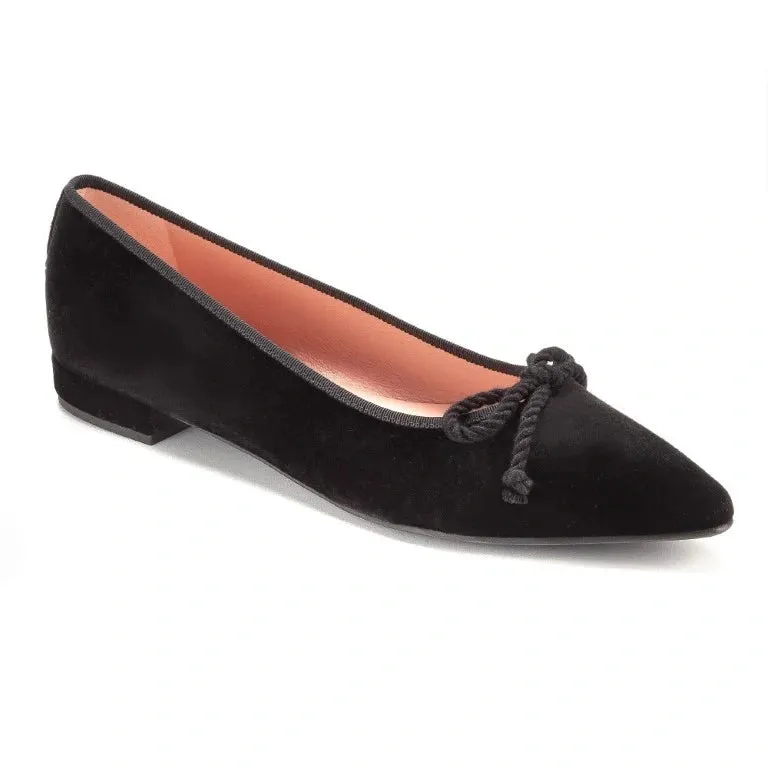 50113 - Black Velvet Flats for Teen/Women by Pretty Ballerinas