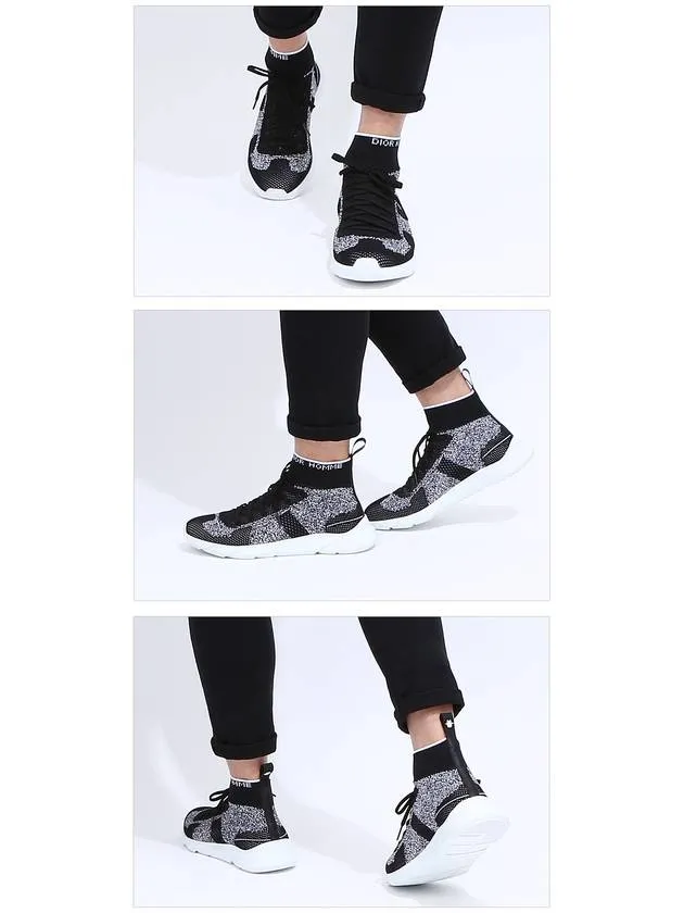 B21 Socks Knit High Top Sneakers Black