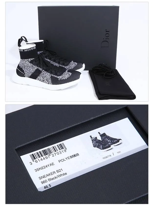 B21 Socks Knit High Top Sneakers Black