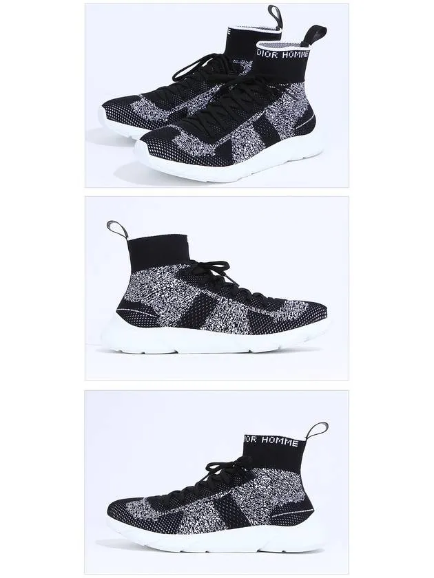 B21 Socks Knit High Top Sneakers Black