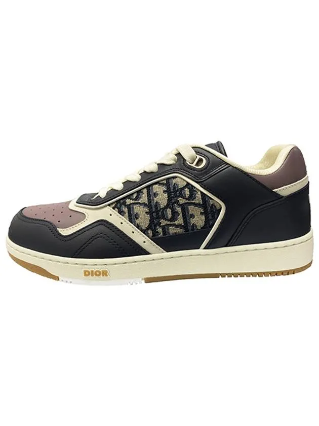 B27 Smooth Calfskin Low Top Sneakers Beige Black