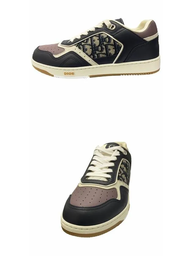 B27 Smooth Calfskin Low Top Sneakers Beige Black