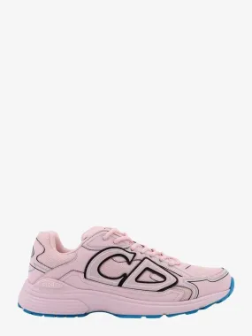 B30 CD Logo Patch Technical Fabric Low Top Sneakers Pink