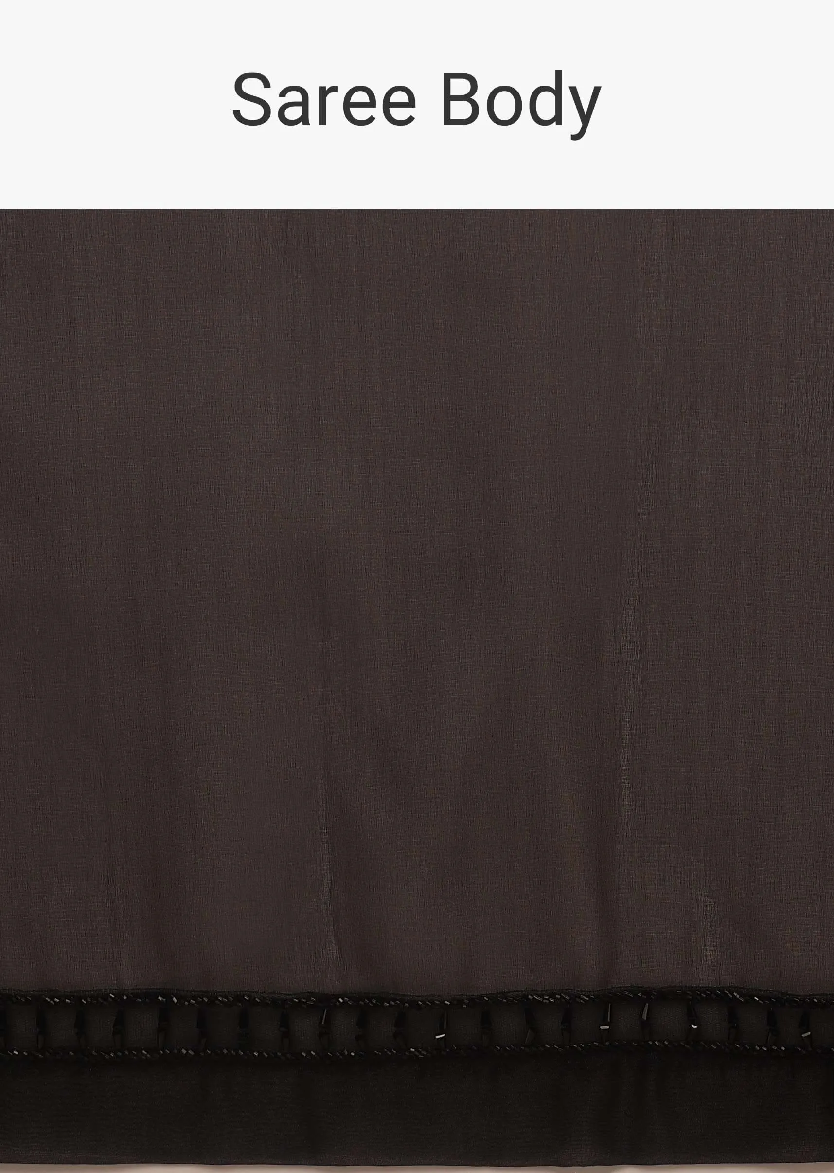 Black Organza Saree With Cut Dana Embroidery, Crafted In Tissue Organza