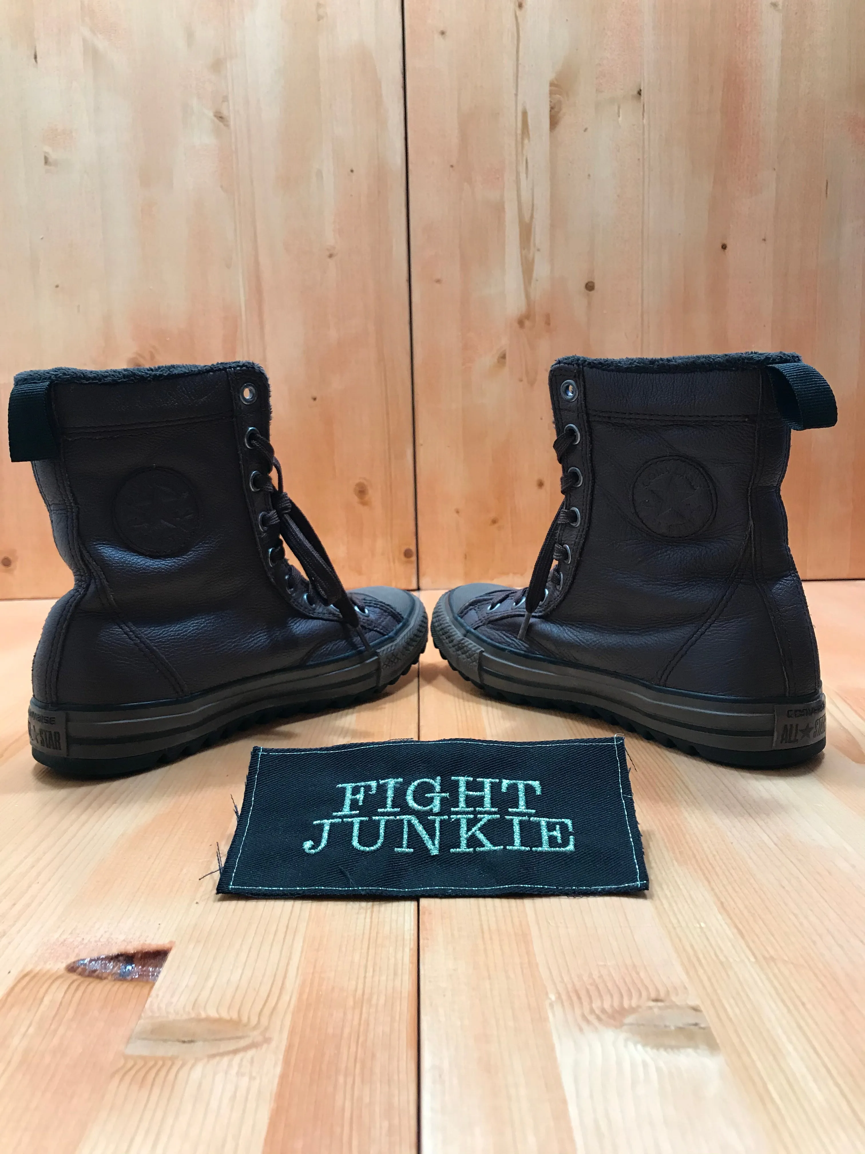 CONVERSE CHUCK TAYLOR ALL STAR HILLCREST HI Youth Size 4 Leather Zip Up Boots