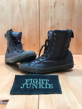 CONVERSE CHUCK TAYLOR ALL STAR HILLCREST HI Youth Size 4 Leather Zip Up Boots