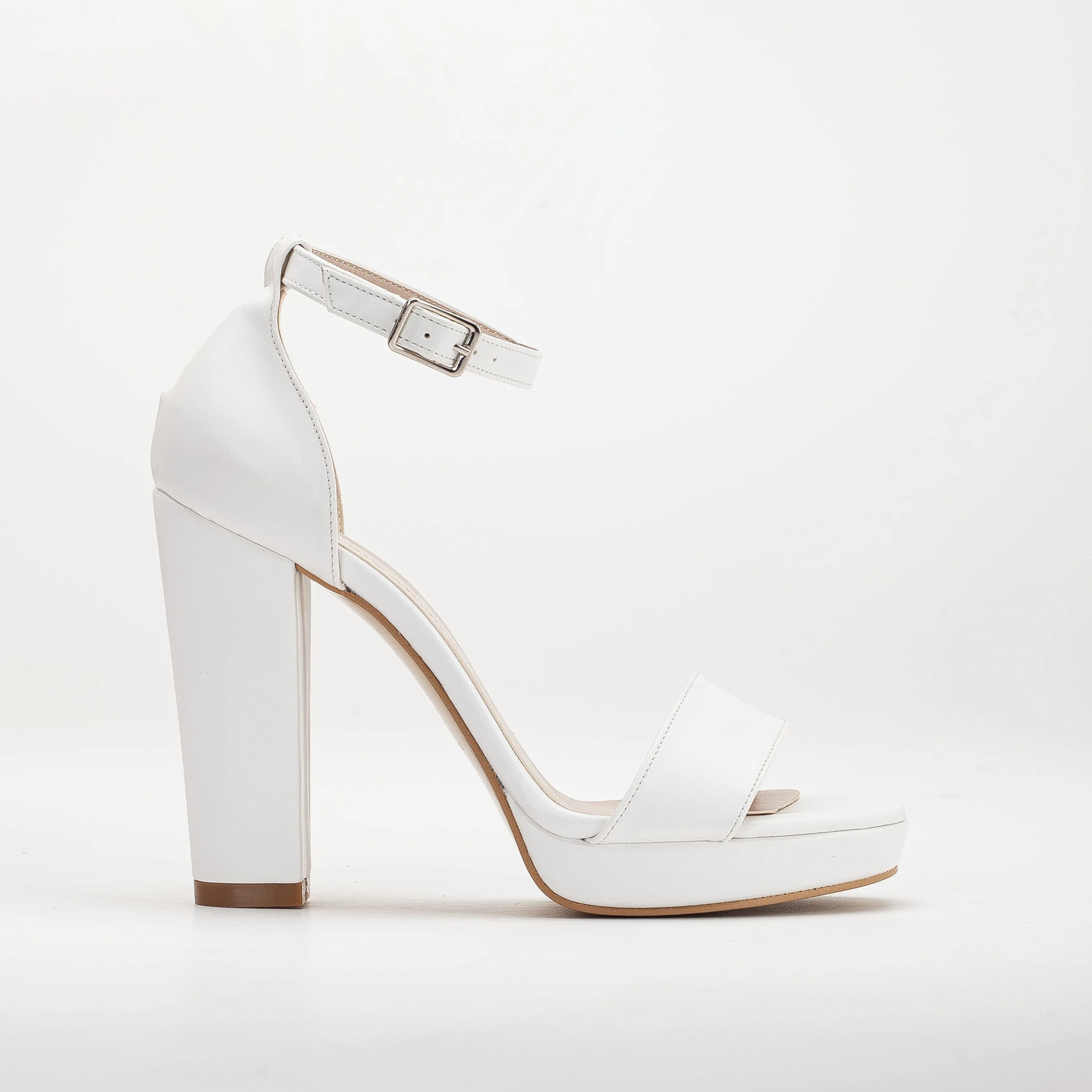 Daphne II - Platform Wedding Sandals with Pearls