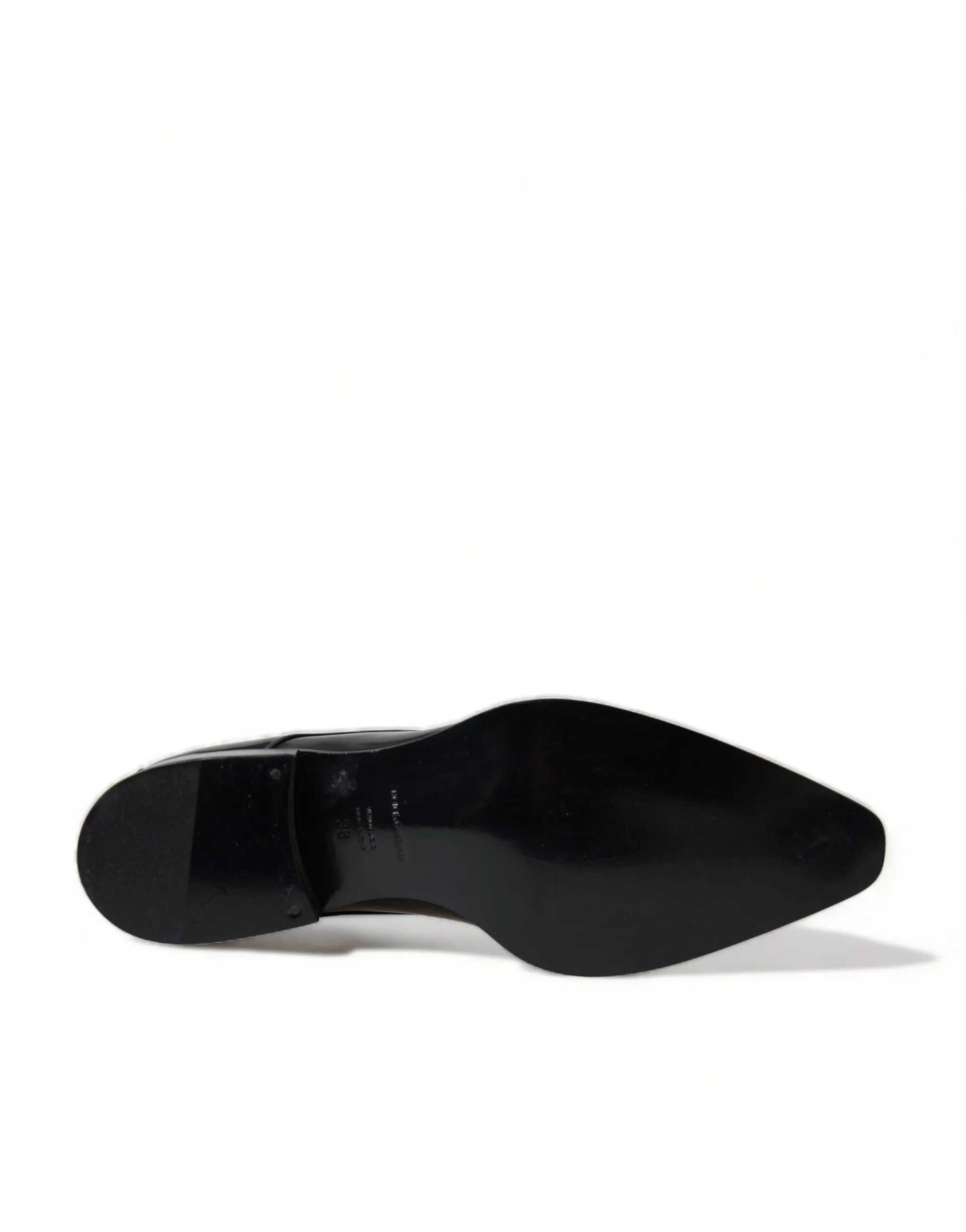 Elegant Black Leather Formal Flats
