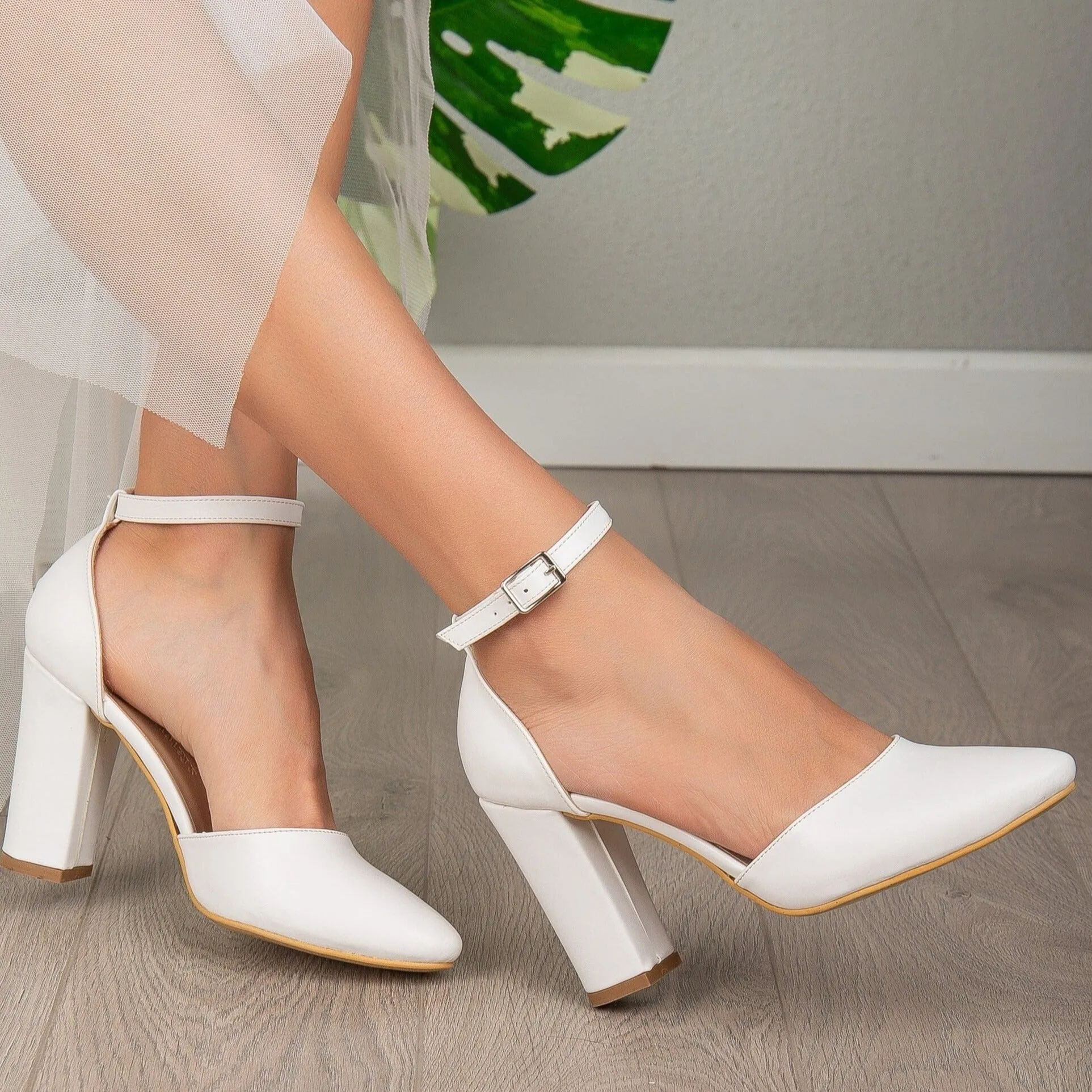 Gisele - White Wedding High Heels