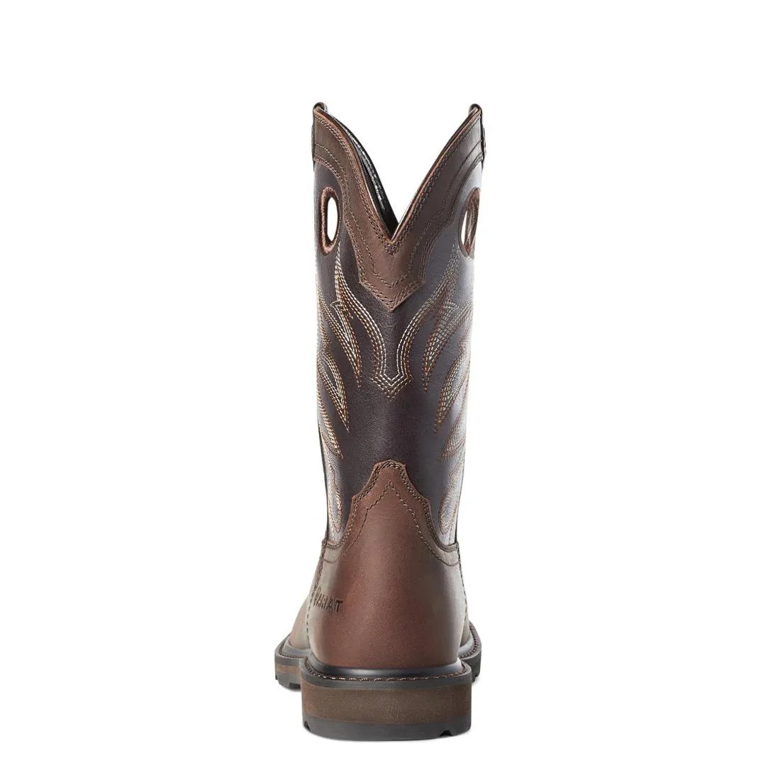 Groundwork Steel-Toe Wide Square Toe Work Boot Brown