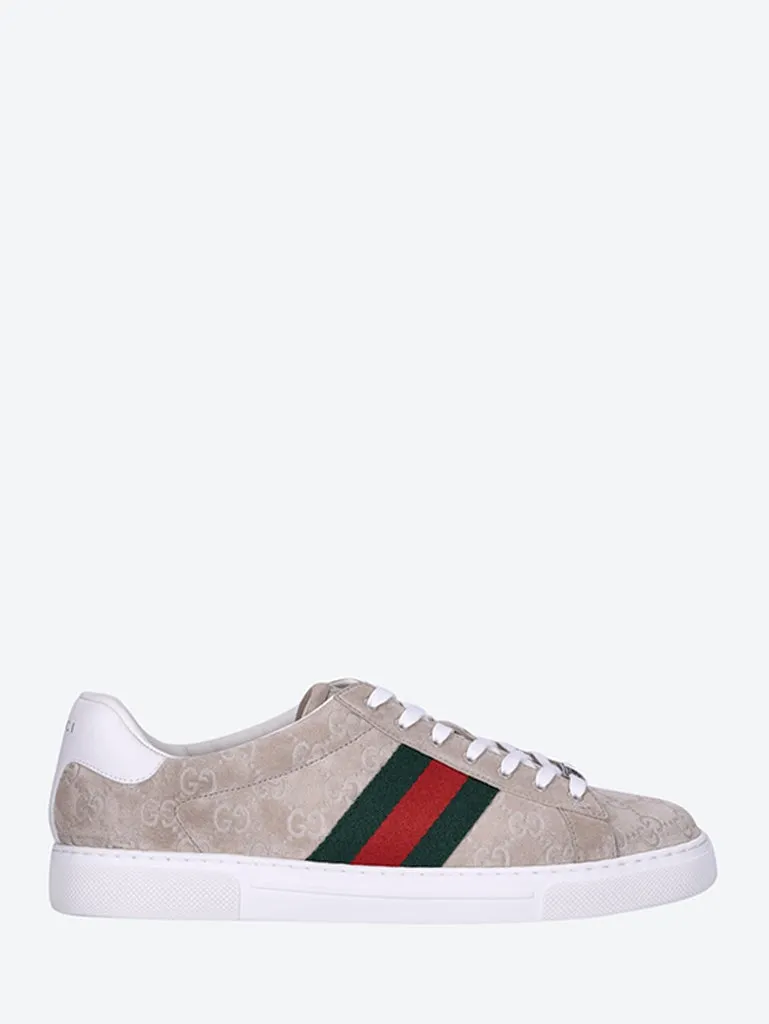 Gucci ace suede gg sneakers