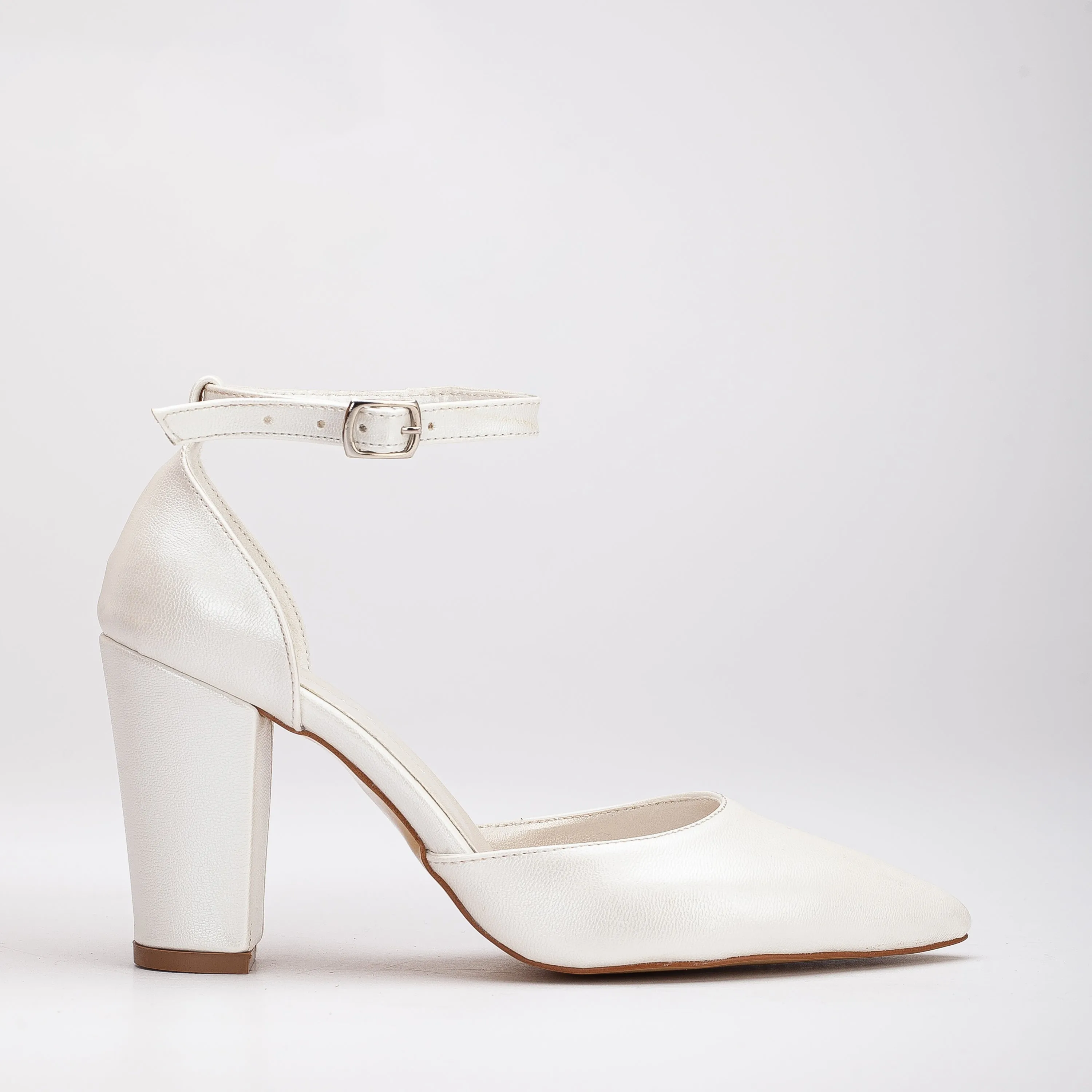 Hazel - Ivory Wedding Heels with Pearls