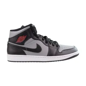 Jordan 1 Mid Men's Shoes Black-Gym Red-Particle Grey