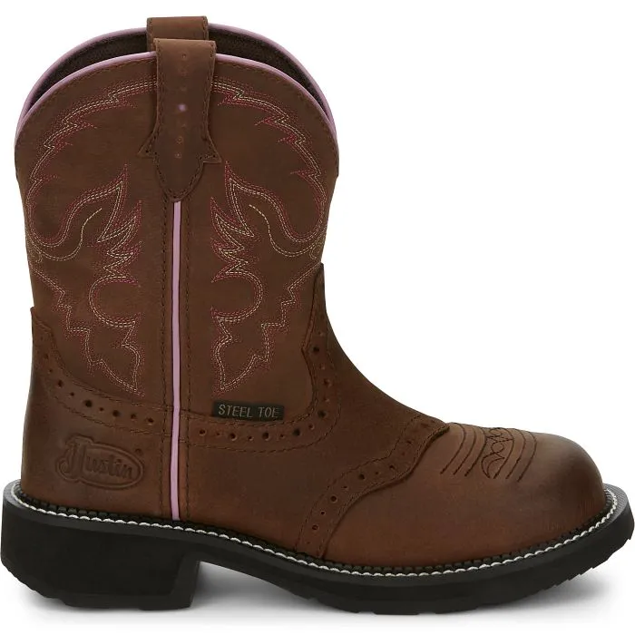 Justin Gypsy Womens Wanette Brown EH Steel Toe WorkBoots Style GY9980