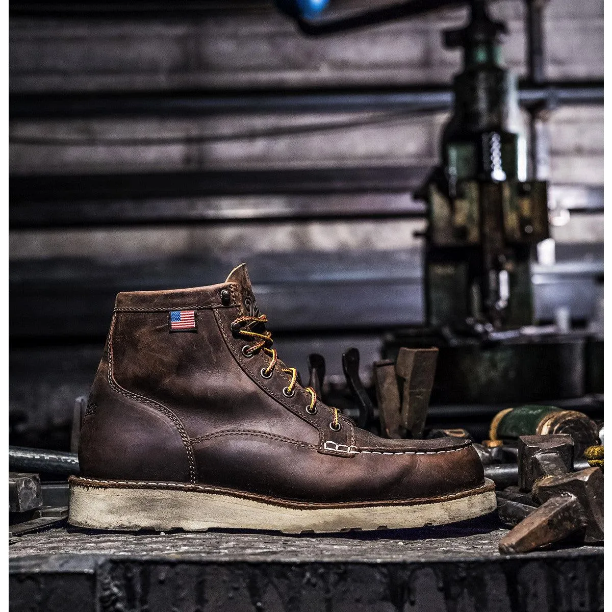 Men's 6" Bull Run Steel Toe Boots - Brown