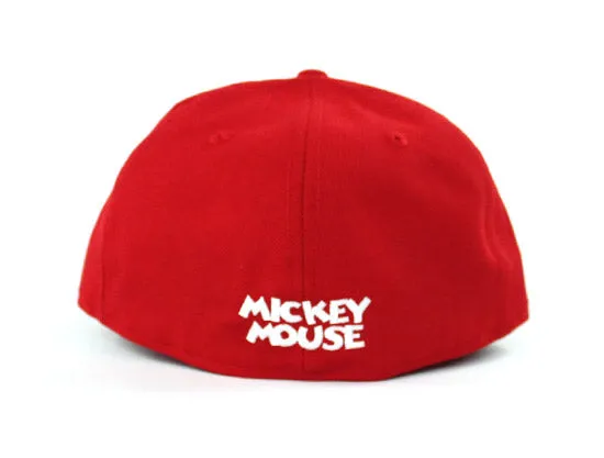 Mickey Mouse New Era 59Fifty Fitted Hat (Red Gray Under Brim)