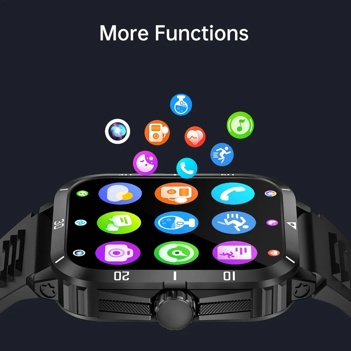 Military Smart Watch - Rugged, Waterproof, Health Tracking