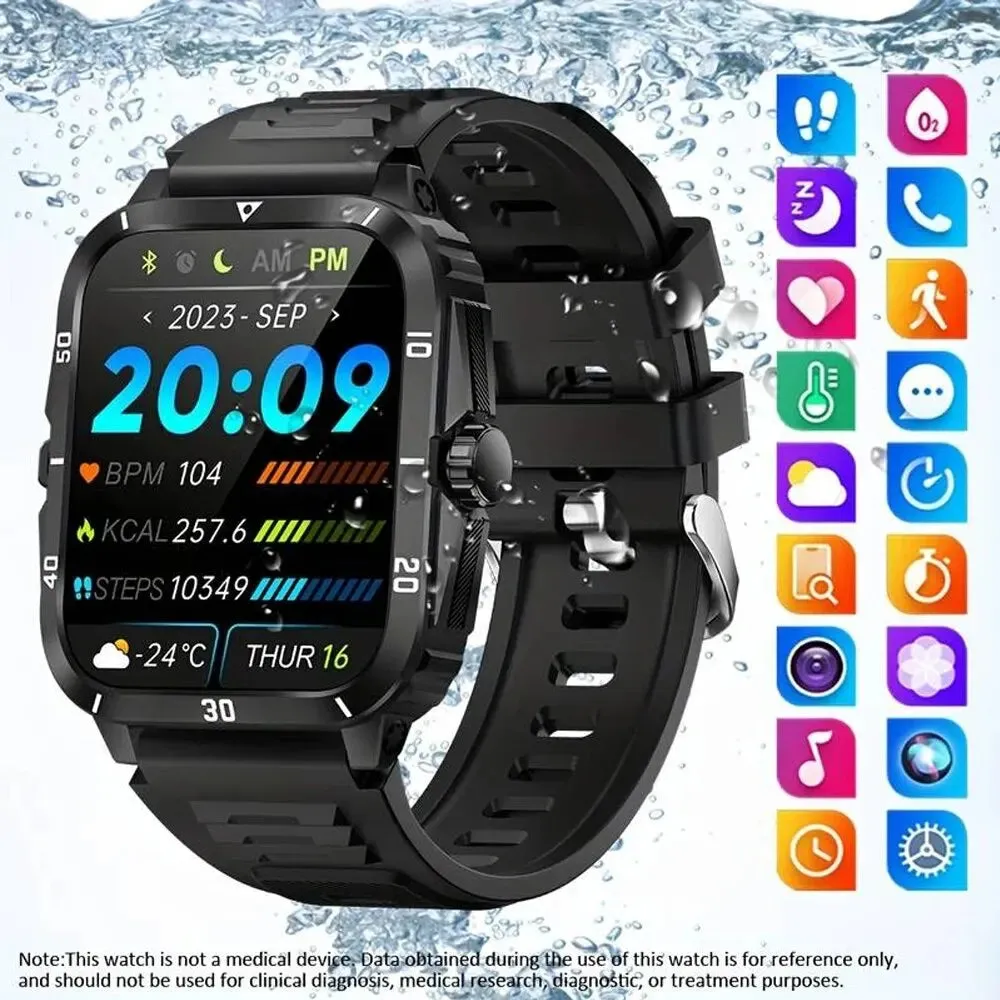 Military Smart Watch - Rugged, Waterproof, Health Tracking