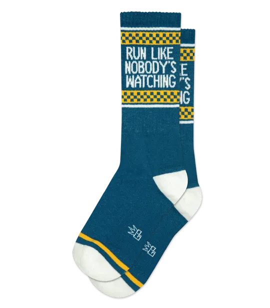 Run Like Nobody's Watching Gym Socks*