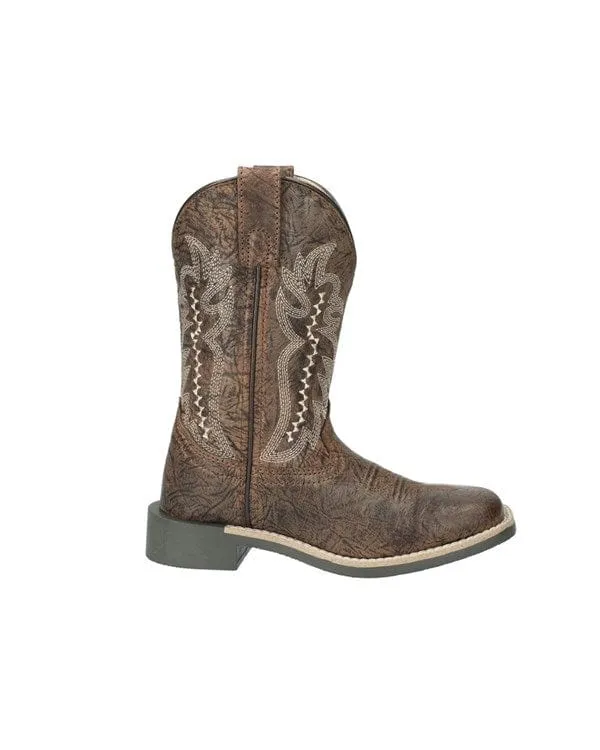 Smoky Mountain Boys Presley Brown Distressed Square Toe Western Boots 3311C