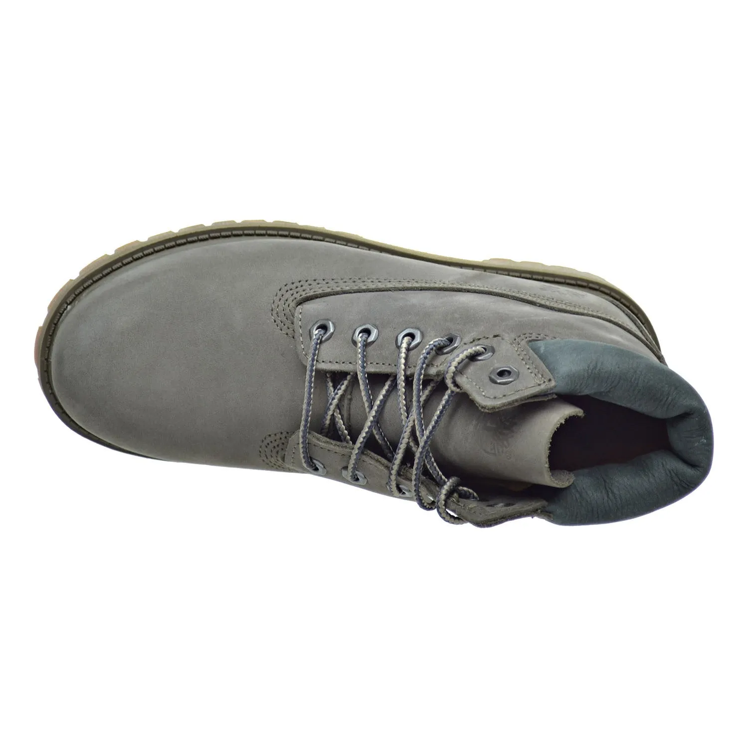 Timberland 6 Inch Premium Waterproof  Little Kid's Boots Dark Grey Nubuck/Brown