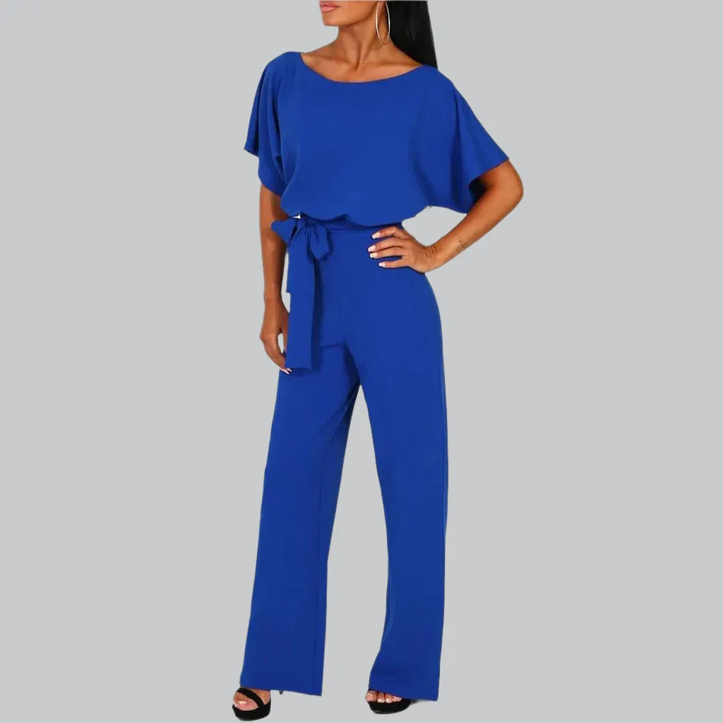Vera | Women's Elegant Tie-Belt Jumpsuit