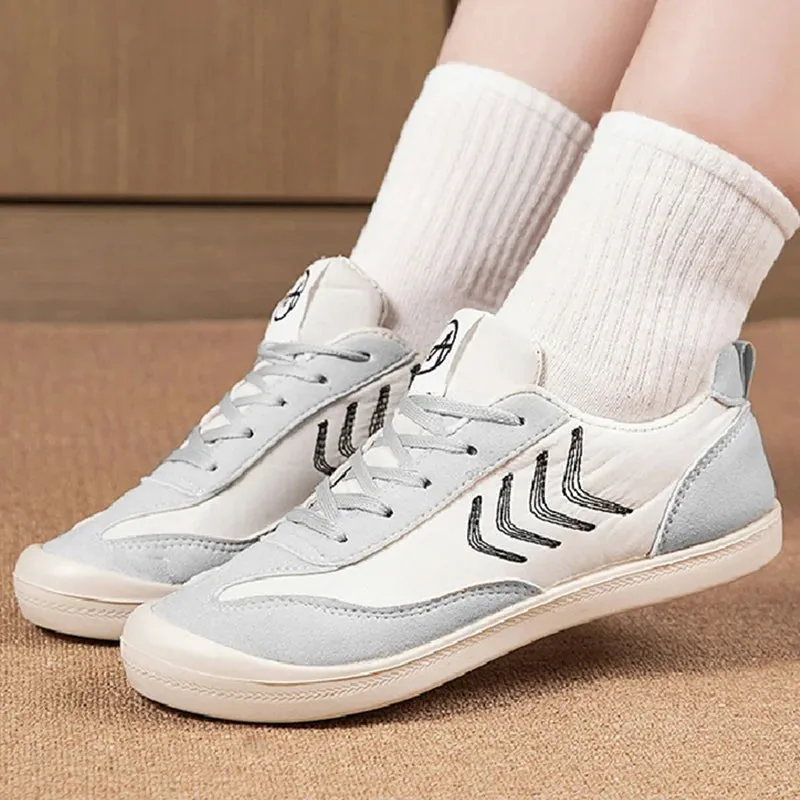 Women Sneakers Mix Color Flat Shoes
