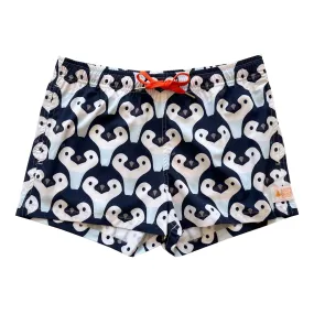 Women's Stretchy Shorts: Penguin Parade