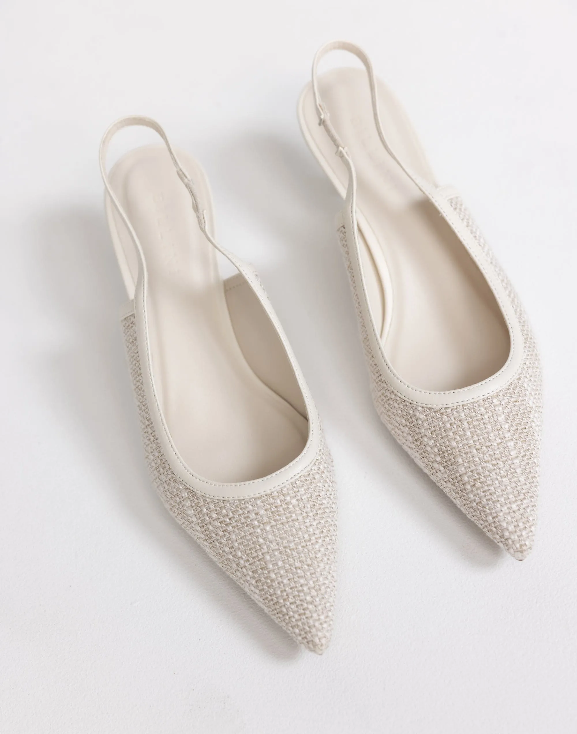 Yelsi Heels (Linen Boucle) - By Billini